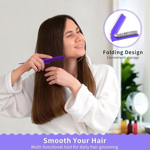 my novel things Hair Rollers Large Small 50PCS Set, 36PC Large Medium Small Hair Rollers for Volume Curlers with 12PC Clips 1 Tail Comb and 1 Folding Brush Comb for Short Medium Blowout Look Long Hair thumbnail 6
