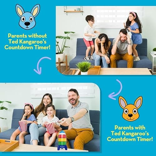 Ted Kangaroo Countdown Timer! Blast Off Visual Timer for Kids with Audio Rocket, 0-24 Hour Countdown, Memory Function, Red Yellow Green Light, Easy Setup, Battery Operated for Classroom and Home Use thumbnail 8
