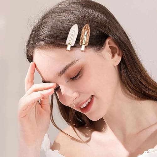 KesaPlan 10PCS No Bend Hair Clips, Acrylic Resin No Crease Hair Clips for Styling, Colorful Creaseless Flat Duckbill Hair Barrette for Makeup Hairstyle Accessories for Women Girls Gifts thumbnail 2