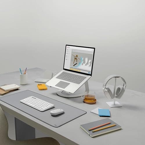 Logitech Pebble Mouse 2 M350s fine sans fil Bluetooth | Portable, légère, boutons personnalisables, clics discrets, Easy-Switch Windows/macOS/iPadOS/Android/ChromeOS - Blanc thumbnail 5