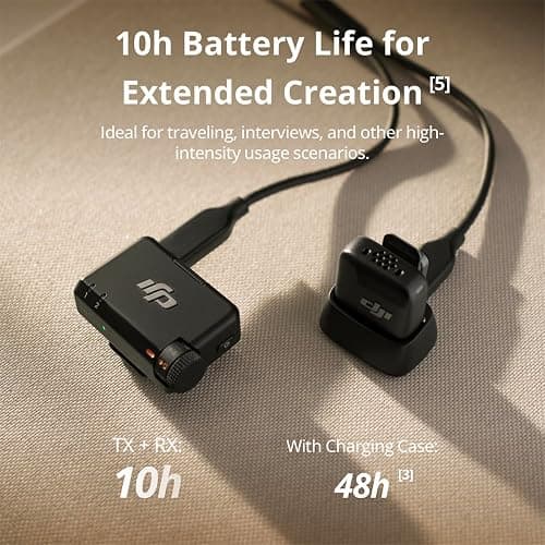 DJI Mic Mini (1 TX + 1 RX), Wireless Lavalier Microphone for iPhone/Camera/Android, Ultralight, Detail-Rich Audio, Noise Cancelling, Automatic Limiting, Vlog, Streaming, 400m Transmission thumbnail 4