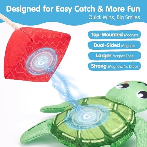 hahaland Bath Toys for Toddlers 1-3, Montessori Fishing Bath Toy Set, Soft Bathtub Fishing Game with 6 Colorful Ocean Animals & Fishing Pole, 1 2 Year Old Baby Water Pool Toys with Suction Storage Bag thumbnail 5