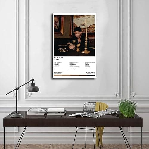 HDZYZZA Drake Poster Take Care Album Canvas Poster Wall Art Decor Print Picture Paintings for Living Room Bedroom Decoration Unframe: 12x18inch(30x45cm) thumbnail 3