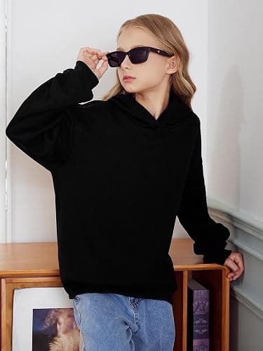 RoseSeek Girl's Bow Camo Graphic Hoodies Long Sleeve Hooded Sweatshirt Preppy Cute Pullover Tops thumbnail 3