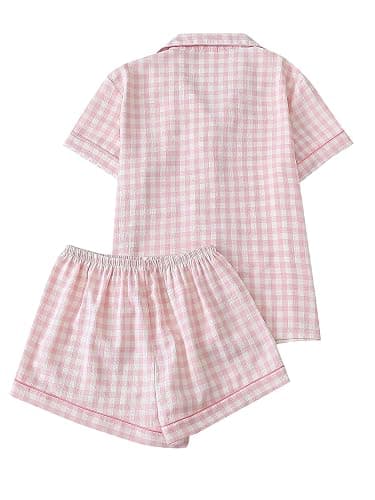 Remidoo Women's Floral Pj Set Short Sleeve 2 Piece Button Up Pajamas Sleepwear thumbnail 2