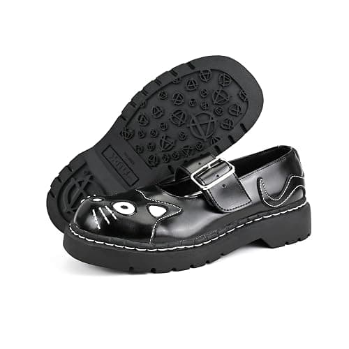 T.U.K. Kitty Cat Mary Jane Shoes for Women, Round Toe Ankle Strap Oxford Shoes thumbnail 5