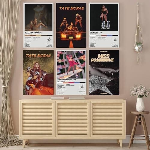 clould fitness A Set Of 6 Tate Poster Mcrae （Unframed） Music Album Cover Signed Limited Edition Poster Canvas Posters 08x12inch(20x30cm) Style-1 thumbnail 3