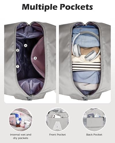 Vogewood Birthday Gifts for Girls, Initial Travel Duffel Bag, Sports Bag, Personalized Weekender Bag with Shoulder Strap, Monogram Overnight Bag, Gift for Friend Sister Teacher Gifts (Letter O) thumbnail 5