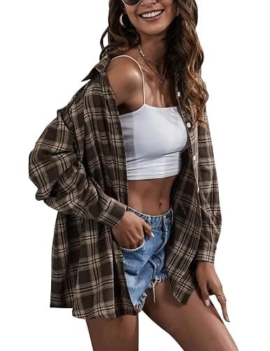 Lumister Oversized Flannel Shirt Plaid Buffalo Shirt - Image 1