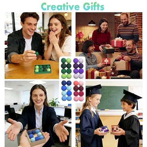 Magnetic Sensory Fidget Balls (8PCS), Weighted Magnet Balls Fidget Toys for Teens Adult ADHD Autism Anxiety, Quiet Stress Relief Office Desk Gadgets, Hand Therapy Sensory Toy Items Gift (Blue) thumbnail 6
