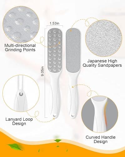 Foot Scrubber Pumice Stone for Feet: 4pcs Set Callus Remover for Women, Pedicure Tool for Smooth Cracked Heels & Dead Skin Care, Foot Grooming Home thumbnail 2