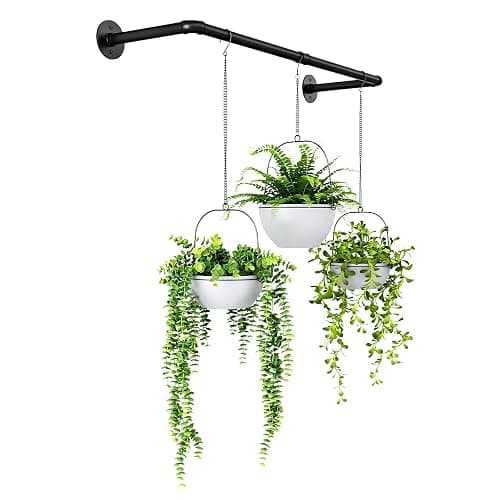 Bamworld Hanging Planters for Indoor Plants Plant Hanger Indoor Hanging Plants Rod 36.2in Window Plant Shelves Metal Rod Pot/Chain/Plant Not Included - Image 1