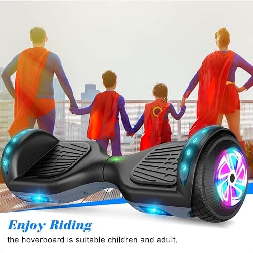 FLYING-ANT Self Balance Scooter 6.5" with Speaker and LED Lights Red thumbnail 7