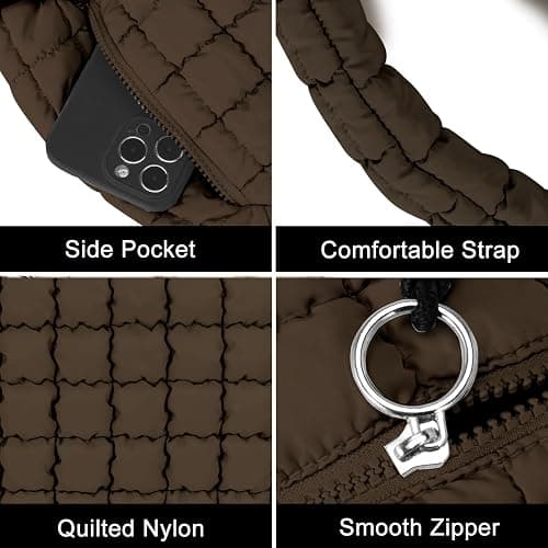 GASSDA Puffer Tote Bag for Women Large Quilted Puffy Lightweight Carryall Crossbody Tote Bag for Women thumbnail 5
