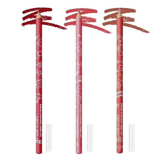 wet n wild Hello Kitty 3-Piece Lip Liner Pencil Set, Lip Defining Silky Smooth Formula, Highly Pigmented Long-Wearing Finish, Cruelty-Free & Vegan - Image 1