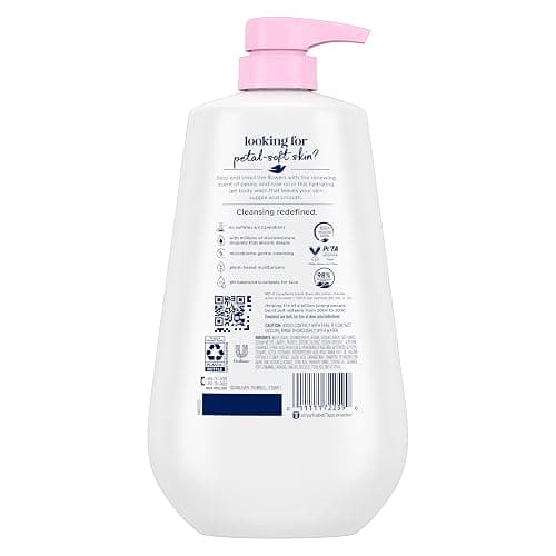 Dove Body Wash with Pump Renew Peony & Rose Oil For 24hr Lotion-Soft Skin Moisturizing Skin Cleanser with No Sulfates No Parabens 30.6 Oz thumbnail 2