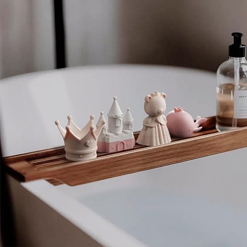 MarcZero Princess Silicone Bath Toys 8Pcs for Toddlers Kids Babies,Bathtub Water Toys,Soft Squeezable Easy-Grip Pool Toys Set (Pink) thumbnail 9