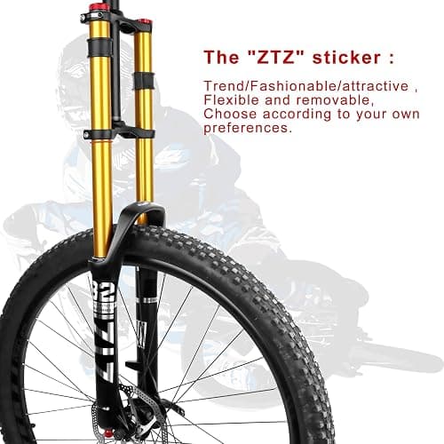 B Bolany Bike Suspension Fork 26/27.5/29" for Mountain Bike DH Air Double Shoulder Downhill Rappelling Shock Absorber Straight Tube Ultralight Bicycle Shock Absorber Rebound Adjust thumbnail 4