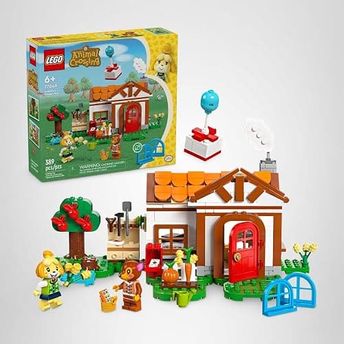 LEGO Animal Crossing Isabelle’s House Visit, Buildable Creative Toy Set for Kids, Includes Fauna and More Animal Crossing Toy Figures, Video Game Birthday Gift for Girls and Boys Ages 6 and Up, 77049 thumbnail 8