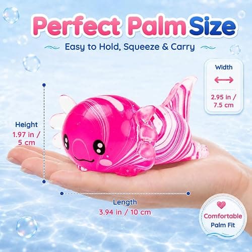 Axolotl Squishy Toy,Soft TPR Slow Rising Squeeze Toy(Pink) | Swirl Stress Balls for Kids Adults Squishies Stress Relief,Sensory Fidget Toys Squishy for Anxiety for Kids Youth Adults thumbnail 2