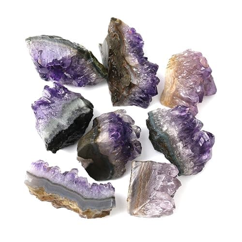 Namzi Raw Amethyst Stones and Crystals Rock, Natural Amathesis Crystal Clusters, Geodes with Crystals, Cuarzo Amatista Original, Real Amethyst Crystals Geode, Gemstones, Healing Crystals(0.11Lb) thumbnail 4