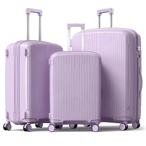 Nazhura Luggage Set, 3-Piece Hardside Suitcase Set, 20-inch Carry On, 24-inch, 28-inch Luggage - Image 1