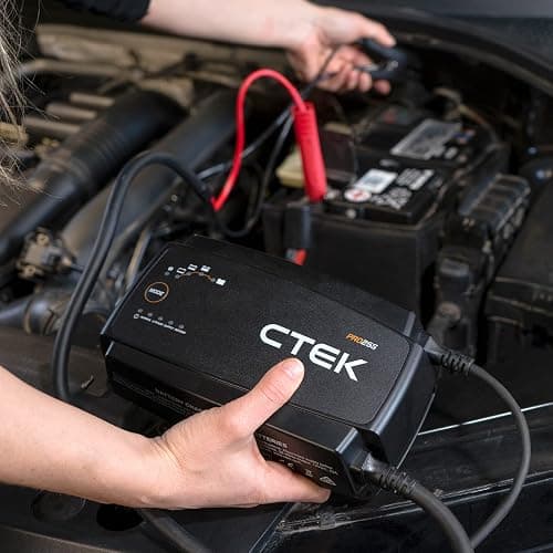 CTEK PRO25S, 25A, Batterieladegerät 12V Und Stromversorgung, Batteriepfleger, Ladegerät LiFePO4, Lithium Ionen Ladegerät Auto Und LKW Mit Rekonditionierungsmodus Und Entsulfatierungsprogramm thumbnail 6