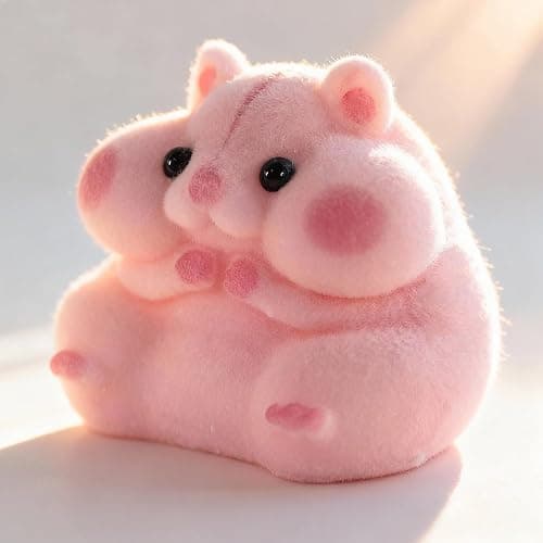 Handmade Taba Squishy Hamster Toy, Cute Squishy Hamster Fidget Toy, Realistic Hamster Toy, Soft Silicone Mochi Furry Toy, Stress Relief Gift for Adults & Kids, Sensory Anxiety Plushie (Pink) thumbnail 2