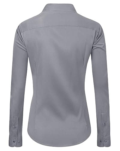 J.VER Womens Dress Shirts Long Sleeve Button Down Shirt Wrinkle-Free Business Casual Blouse Office Work Tops thumbnail 2