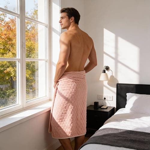 Microfiber Bath Towels, Extra Large Towels Set, Pink, 4-Pack, 27.5" x 55" | Super Absorbent, Quick Dry, Soft Plush, Lightweight Luxury Towel Set for Bathroom, Spa, Gym, Travel thumbnail 7