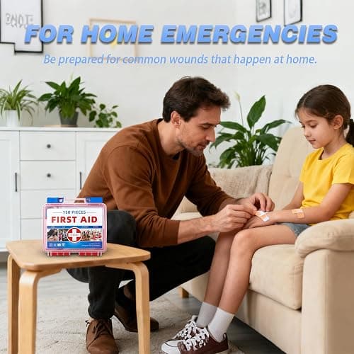 TLIEAO Mini First Aid Kit - 150 Pieces Emergency Medical Kit for Home, Car, Travel, Camping, Truck, Hiking, Sports, Office, Vehicle & Outdoor Emergencies thumbnail 5