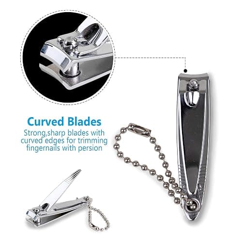 (6 Pack) Toe Nail Clippers Toenail Clippers and Fingernail Clipper Set, Premium Stainless Steel Ultra Sharp Sturdy Curved Edge Cutter Trimmer Finger Nail Clip for Adults Men Women Nail Cleaner thumbnail 5