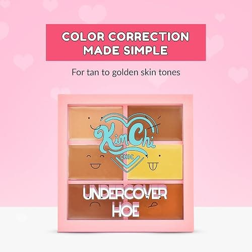 KimChiChic Beauty Undercover Hoe Color Corrector Makeup Palette | Creamy, Long Wearing Color Correcting Concealer, Covers Dark Circles & Blemishes, Cruelty Free, 03 Golden Tan, 0.25oz (7.2g) thumbnail 2