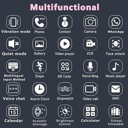 DDIOYIUR Smart Watch for Kids, 4G Phone Calling Text Messaging Child Phone Smartwatch with WiFi, Voice Video Chat, Bluetooth, Alarm, Pedometer, Wrist Watch for 4-16 Boys Girls Birthday Gifts. thumbnail 5