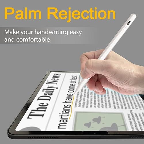 Pencil for iPad 2026-2018, 15-Min Fast Charge Stylus Pen for Apple iPad | Compatible with iPad A16 11th-6th Gen, Air M2 M3 M4 13/11/5-3, Pro M5 13/11/12.9", Mini 7-5, Palm Rejection, Tilt Sensitivity thumbnail 5