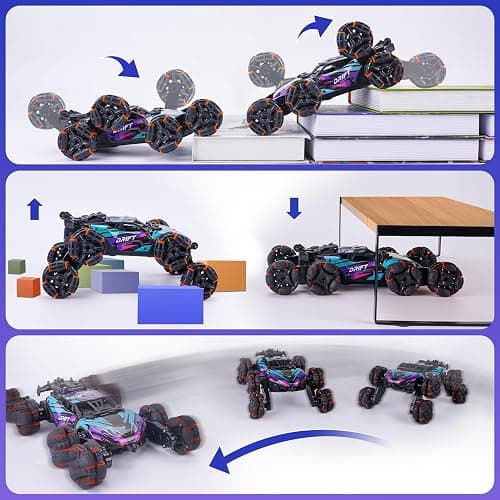 NEXBOX Cool 8 Wheels Hand Controlled RC Stunt Car Toys, Xmas Gifts and Birthday Presents for Kids, Gesture Sensing Remote Control Cars for Boys Age 6 7 8-10 11 12 Year Old thumbnail 6