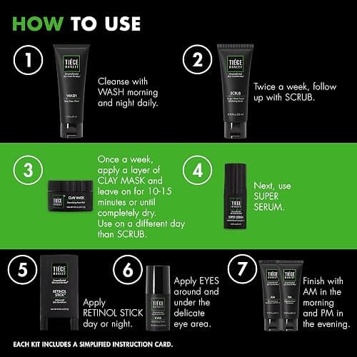 Tiege Hanley Skin Care Set for Men, Rejuvenation Routine, System Level 5, Face Wash, Scrub, Moisturizers, Eye Cream, Serum, Clay Mask, & Retinol Stick for Healthy Skin, Men’s Skin Care, 8 Piece Kit thumbnail 5