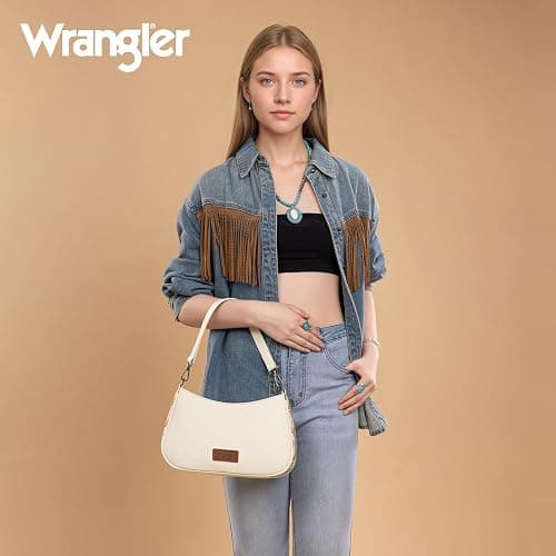 Wrangler Western Shoulder Bag for Women Small Purse Aztec Hobo Bag HandBag with Detachable Strap thumbnail 3