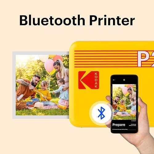 Kodak Mini 2 Retro 4PASS Portable Photo Printer, 2.1x3.4 inches, 38 Sheets Bundle, White thumbnail 4