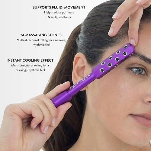 Nurse Jamie Uplift Facial Massaging Beauty Roller - Facial Massager with 24 Stones for Sculpting, Firming & Reducing Puffiness thumbnail 4