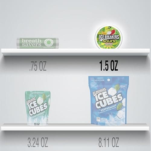 ICE BREAKERS Sours Assorted Fruit Sugar-Free Mints Tins, 1.5 oz, 8 ct | Green Apple, Tangerine and Watermelon Sugar-Free Sours Mints, Pocket Tins for Car, Desk and Fresh Breath, 8 ct thumbnail 6