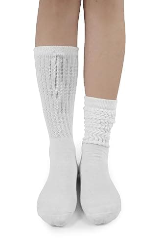 BomKinta Crew Slouch Socks Women - Retro Scrunch Short Sock - Soft Solid Ankle Socks Size 5-11 thumbnail 2