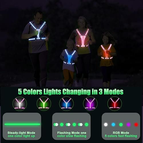SAWNZC LED Reflective Vest Running Gear thumbnail 3