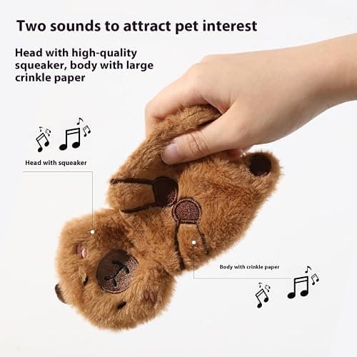 Crinkle bear dog toy w squeaker thumbnail 3
