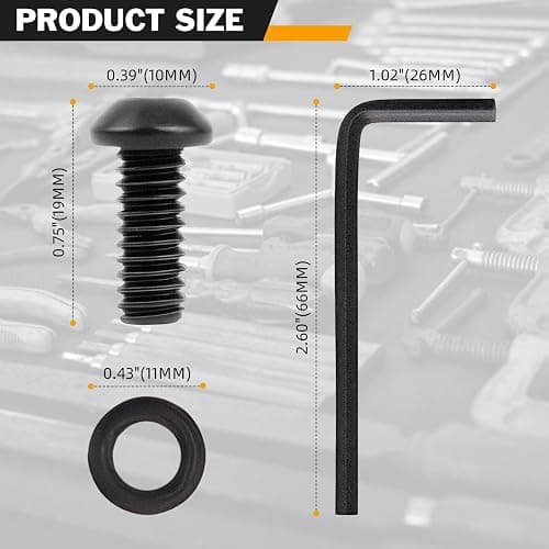 CHENACC 10PC Derby Cover Screw Bolt Kit Compatible with Harley 1999-2019 Road Glide/Road King,Softail Slim/Deluxe,CVO Street Glide Harley Derby Cover Wrench. thumbnail 2