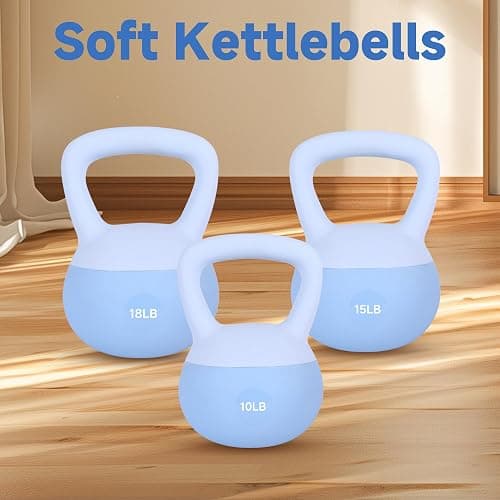 Leikefitness Soft Kettlebells,Sand Filled Weights for Women and Men,Color Coded Anti Slip Soft Kettlebells,Home workout thumbnail 5
