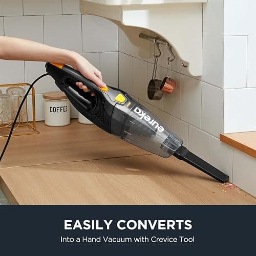 Eureka Blaze Stick Vacuum Cleaner, Powerful Suction 3-in-1 Small Handheld Vac with Filter for Hard Floor Lightweight Upright Home Pet Hair, Dark Black thumbnail 4