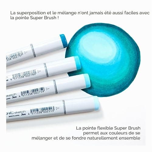 COPIC Sketch Lot de 72 Marqueurs de dessin Assortiment A thumbnail 6