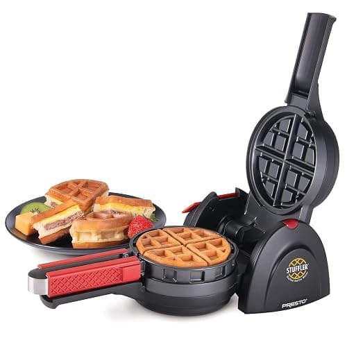 Presto 03512 Stuffler Stuffed Waffle Maker, Belgian, Large, Black thumbnail 5