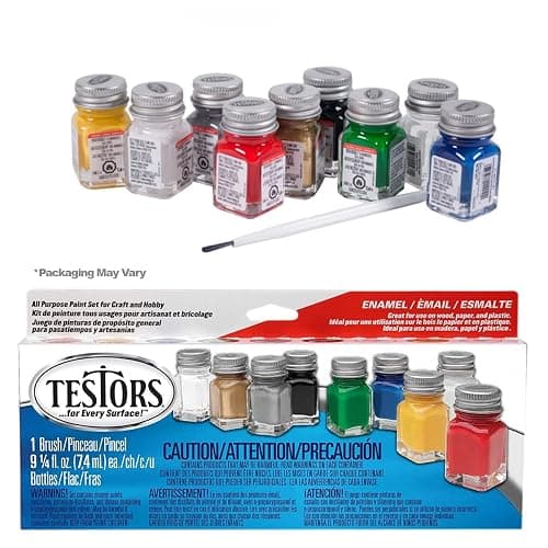 Testors Model Paint Enamel 10pc Paint Set, Model Paint Storage Case for Testors Paints (Holds 30 Bottles) (All-Purpose Colors) thumbnail 3